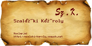 Szalóki Károly névjegykártya
